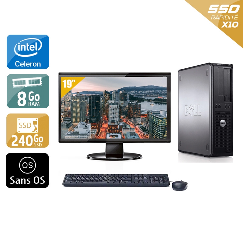 Acheter Dell Optiplex 780 Desktop Celeron Dual Core + Écran - 19'' 8Go RAM 240Go SSD Sans OS Bon étatOccasion certifiée reconditionnée Bon état - 224,17 € Dell Optiplex 780 Desktop Celeron Dual Core + Écran - 19'' 8Go RAM 240Go SSD Sans OS Bon étatOccasion certifiée reconditionnée Bon état - reconditionné disponible sur Kiatoo