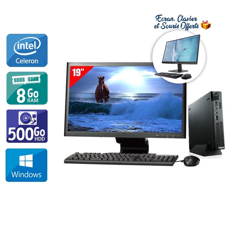 Acheter Lenovo ThinkCentre M73 Tiny Celeron Dual Core + Écran - 19'' 8Go RAM 500Go HDD Windows 10 État correctOccasion certifiée reconditionnée Bon état - 199,17 € Lenovo ThinkCentre M73 Tiny Celeron Dual Core + Écran - 19'' 8Go RAM 500Go HDD Windows 10 État correctOccasion certifiée reconditionnée Bon état - reconditionné disponible sur Kiatoo