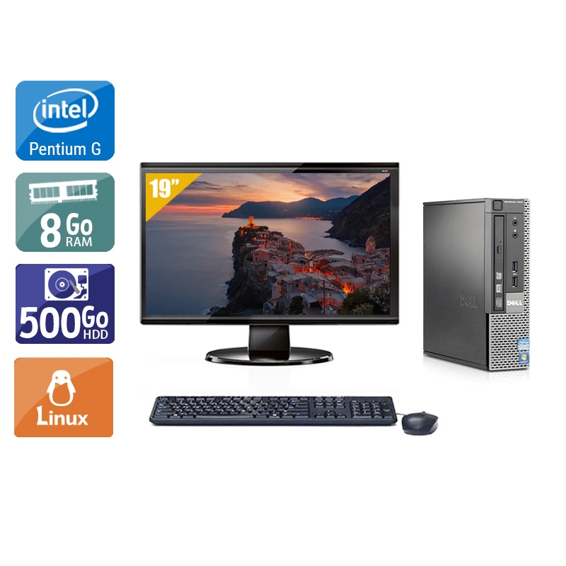 Dell Optiplex 7010 USDT Pentium G Dual Core + Écran - 19'' 8Go RAM 500Go HDD Linux  Bon étatOccasion certifiée reconditionnée Bon état -  reconditionné disponible sur Kiatoo