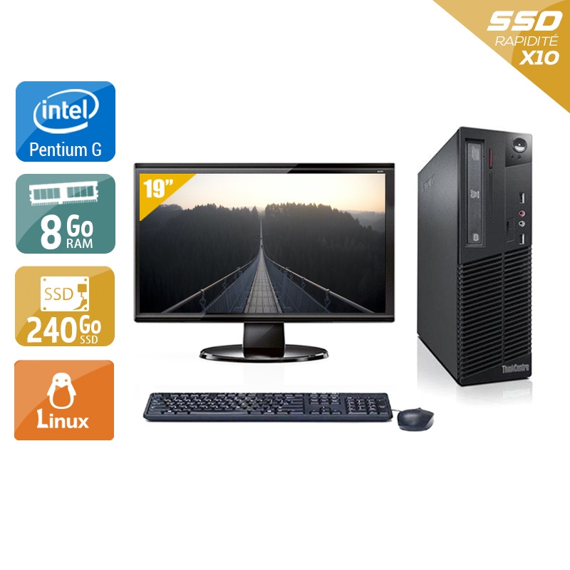 Acheter Lenovo ThinkCentre M72E SFF Pentium G Dual Core + Écran - 19'' 8Go RAM 240Go SSD Linux Bon étatOccasion certifiée reconditionnée Bon état - 290,83 € Lenovo ThinkCentre M72E SFF Pentium G Dual Core + Écran - 19'' 8Go RAM 240Go SSD Linux Bon étatOccasion certifiée reconditionnée Bon état - reconditionné disponible sur Kiatoo