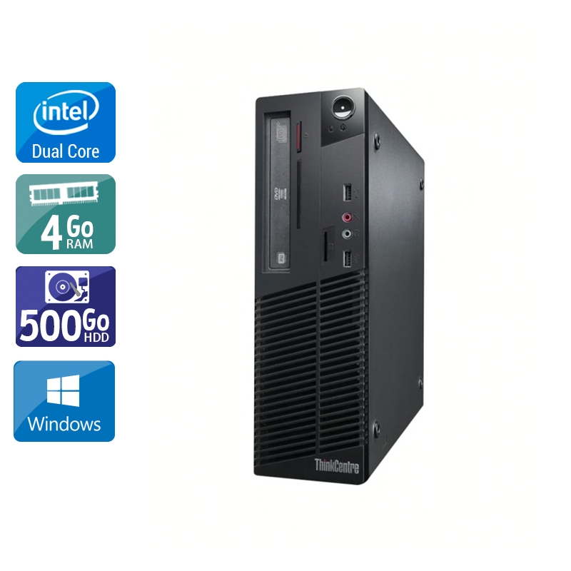 Lenovo ThinkCentre M70E SFF Dual Core - 4Go RAM 500Go HDD Windows 10  Très bon étatOccasion certifiée reconditionnée Bon état -  reconditionné disponible sur Kiatoo
