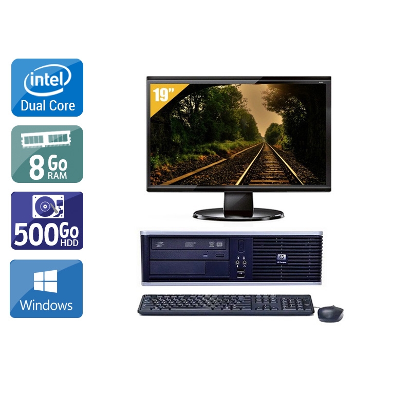 Acheter HP Compaq dc7800 SFF Dual Core + Écran - 19'' 8Go RAM 500Go HDD Windows 10 Très bon étatOccasion certifiée reconditionnée Bon état - 265,84 € HP Compaq dc7800 SFF Dual Core + Écran - 19'' 8Go RAM 500Go HDD Windows 10 Très bon étatOccasion certifiée reconditionnée Bon état - reconditionné disponible sur Kiatoo