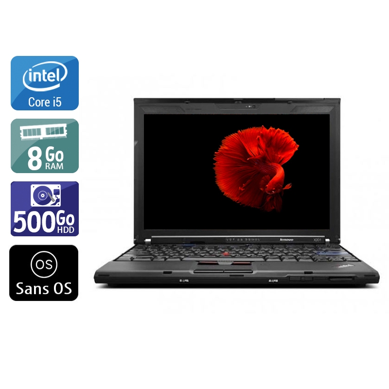 Lenovo ThinkPad X201 12,5'' i5 - 8Go RAM 500Go HDD Sans OS  Très bon étatOccasion certifiée reconditionnée Bon état -  reconditionné disponible sur Kiatoo