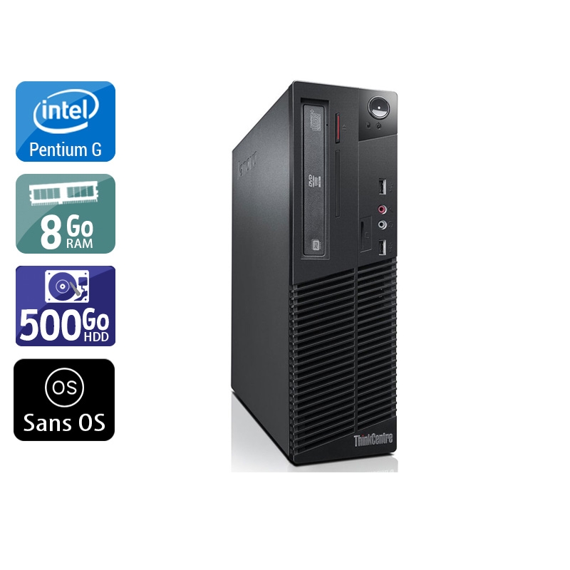 Acheter Lenovo ThinkCentre M73 SFF Pentium G Dual Core - 8Go RAM 500Go HDD Sans OS Très bon étatOccasion certifiée reconditionnée Bon état - 232,50 € Lenovo ThinkCentre M73 SFF Pentium G Dual Core - 8Go RAM 500Go HDD Sans OS Très bon étatOccasion certifiée reconditionnée Bon état - reconditionné disponible sur Kiatoo