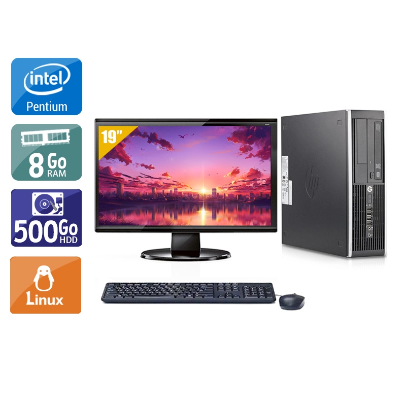 HP Compaq Elite 8200 SFF Pentium G Dual Core + Écran - 19'' 8Go RAM 500Go HDD Linux  Bon étatOccasion certifiée reconditionnée Bon état -  reconditionné disponible sur Kiatoo