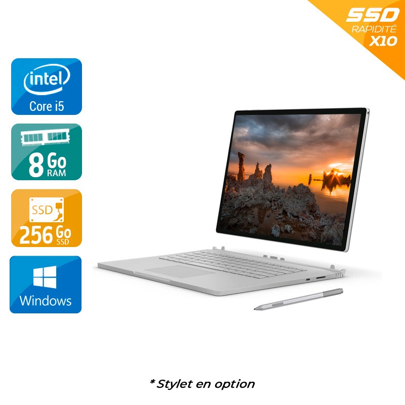 Microsoft Surface Book 2 13,5'' i5 Gen 8 8Go RAM 256Go SSD Windows 10  Bon étatOccasion certifiée reconditionnée Bon état -  reconditionné disponible sur Kiatoo