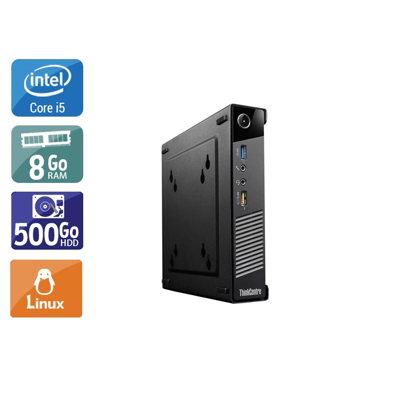 Acheter Lenovo ThinkCentre M73 Tiny i5 - 8Go RAM 500Go HDD Linux Très bon étatOccasion certifiée reconditionnée Bon état - 232,50 € Lenovo ThinkCentre M73 Tiny i5 - 8Go RAM 500Go HDD Linux Très bon étatOccasion certifiée reconditionnée Bon état - reconditionné disponible sur Kiatoo