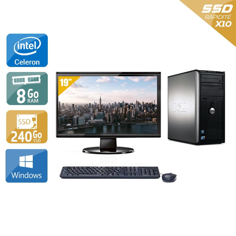 Acheter Dell Optiplex 780 Tower Celeron Dual Core + Écran - 19'' 8Go RAM 240Go SSD Windows 10 Bon étatOccasion certifiée reconditionnée Bon état - 224,17 € Dell Optiplex 780 Tower Celeron Dual Core + Écran - 19'' 8Go RAM 240Go SSD Windows 10 Bon étatOccasion certifiée reconditionnée Bon état - reconditionné disponible sur Kiatoo