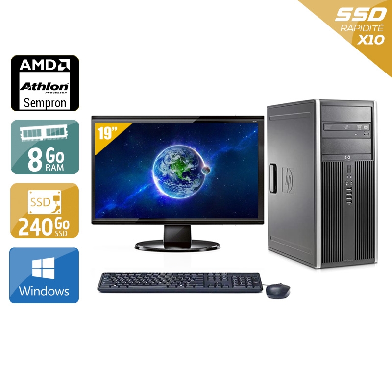 Acheter HP Compaq dc5750 Tower AMD Sempron + Écran - 19'' 8Go RAM 240Go SSD Windows 10 Très bon étatOccasion certifiée reconditionnée Bon état - 265,84 € HP Compaq dc5750 Tower AMD Sempron + Écran - 19'' 8Go RAM 240Go SSD Windows 10 Très bon étatOccasion certifiée reconditionnée Bon état - reconditionné disponible sur Kiatoo
