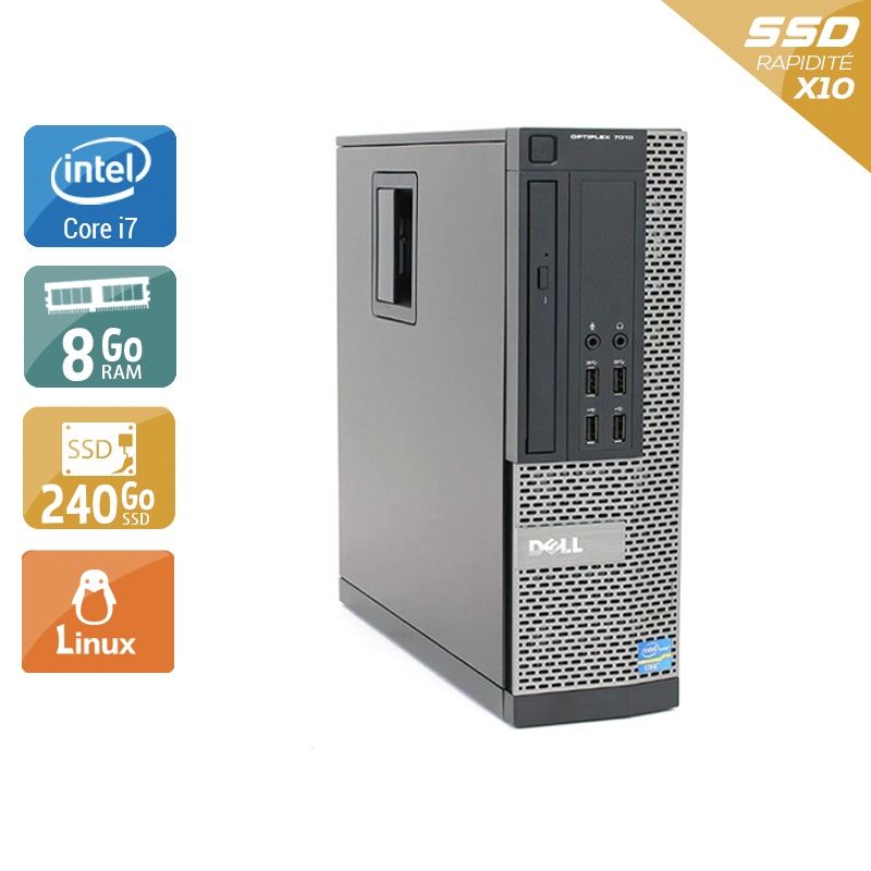 Dell Optiplex 990 SFF i7 - 8Go RAM 240Go SSD Linux  Très bon étatOccasion certifiée reconditionnée Bon état -  reconditionné disponible sur Kiatoo