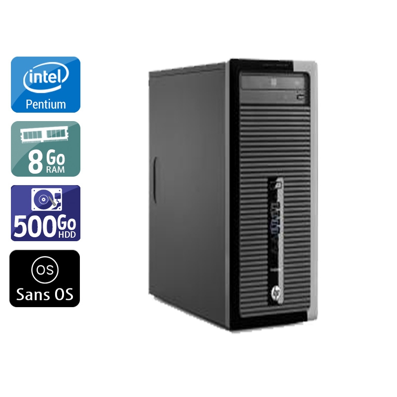 Acheter HP ProDesk 400 G1 Tower Pentium G Dual Core - 8Go RAM 500Go HDD Sans OS Bon étatOccasion certifiée reconditionnée Bon état - 190,83 € HP ProDesk 400 G1 Tower Pentium G Dual Core - 8Go RAM 500Go HDD Sans OS Bon étatOccasion certifiée reconditionnée Bon état - reconditionné disponible sur Kiatoo