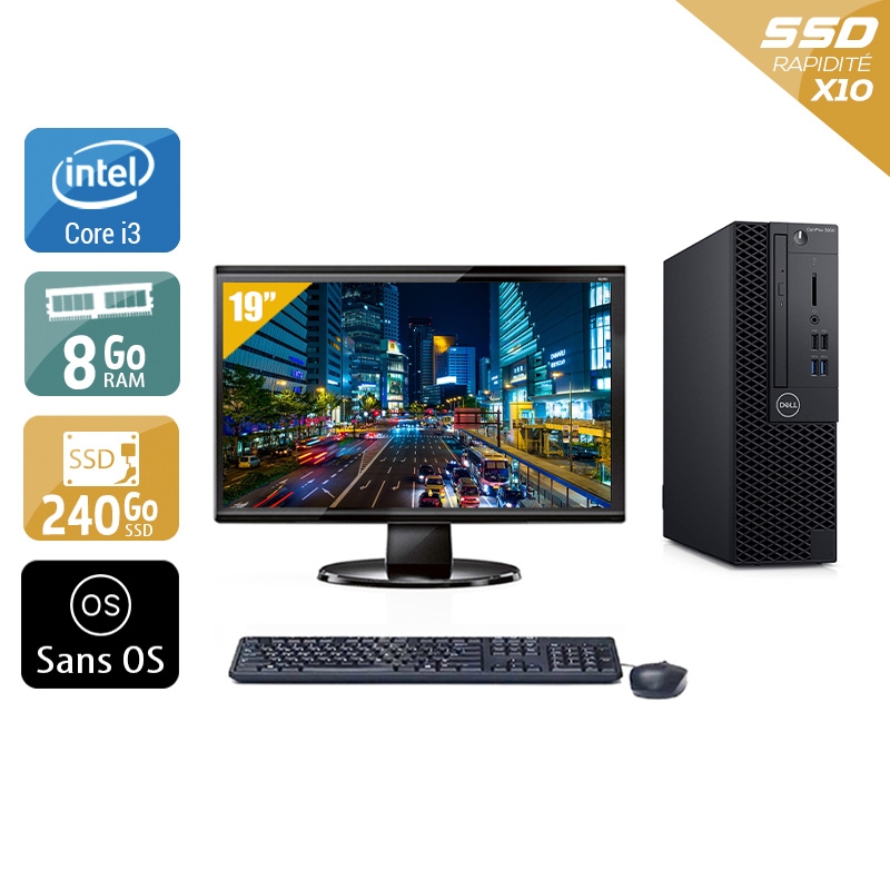 Acheter Dell Optiplex 3060 SFF i3 Gen 8 + Écran - 19'' 8Go RAM 240Go SSD Sans OS Bon étatOccasion certifiée reconditionnée Bon état - 224,17 € Dell Optiplex 3060 SFF i3 Gen 8 + Écran - 19'' 8Go RAM 240Go SSD Sans OS Bon étatOccasion certifiée reconditionnée Bon état - reconditionné disponible sur Kiatoo