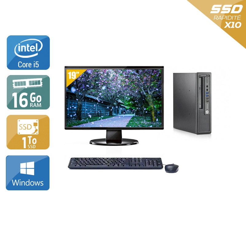 Acheter HP EliteDesk 800 G1 USDT i5 + Écran - 19'' 16Go RAM 1To SSD Windows 10 Bon étatOccasion certifiée reconditionnée Bon état - 340,83 € HP EliteDesk 800 G1 USDT i5 + Écran - 19'' 16Go RAM 1To SSD Windows 10 Bon étatOccasion certifiée reconditionnée Bon état - reconditionné disponible sur Kiatoo