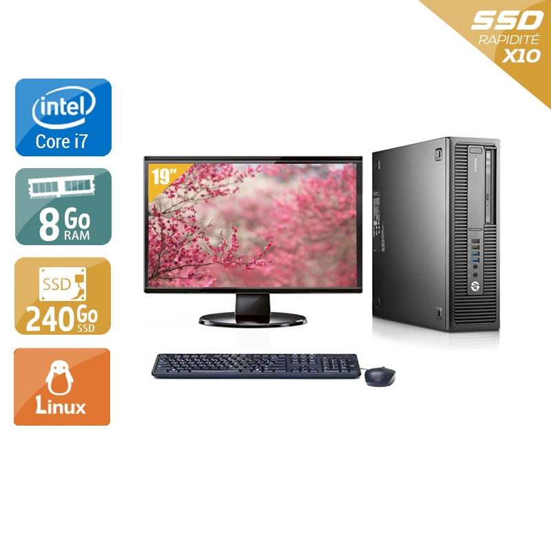 Acheter HP EliteDesk 800 G1 SFF i7 + Écran - 19'' 8Go RAM 240Go SSD Linux Très bon étatOccasion certifiée reconditionnée Bon état - 265,84 € HP EliteDesk 800 G1 SFF i7 + Écran - 19'' 8Go RAM 240Go SSD Linux Très bon étatOccasion certifiée reconditionnée Bon état - reconditionné disponible sur Kiatoo