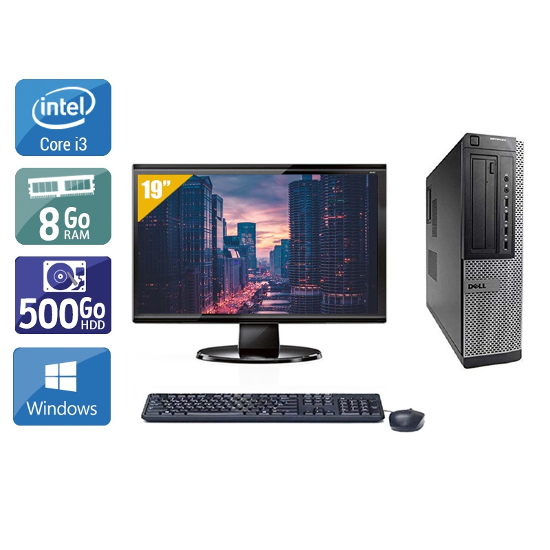 Dell Optiplex 7010 Desktop i3 + Écran - 19'' 8Go RAM 500Go HDD Windows 10  Bon étatOccasion certifiée reconditionnée Bon état -  reconditionné disponible sur Kiatoo