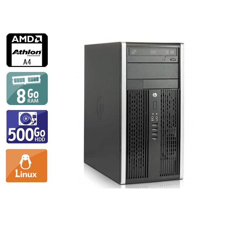 HP Compaq Pro 6305 Tower AMD A4 - 8Go RAM 500Go HDD Linux  État correctOccasion certifiée reconditionnée Bon état -  reconditionné disponible sur Kiatoo