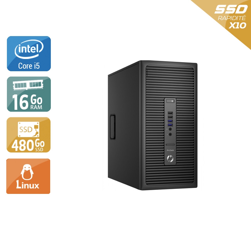 Acheter HP ProDesk 600 G2 Tower i5 Gen 6 - 16Go RAM 480Go SSD Linux Bon étatOccasion certifiée reconditionnée Bon état - 265,83 € HP ProDesk 600 G2 Tower i5 Gen 6 - 16Go RAM 480Go SSD Linux Bon étatOccasion certifiée reconditionnée Bon état - reconditionné disponible sur Kiatoo