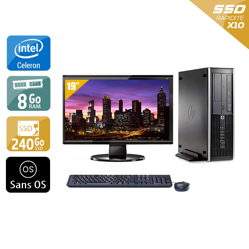 Acheter HP Compaq Pro 6300 SFF Celeron Dual Core + Écran - 19'' 8Go RAM 240Go SSD Sans OS Bon étatOccasion certifiée reconditionnée Bon état - 224,17 € HP Compaq Pro 6300 SFF Celeron Dual Core + Écran - 19'' 8Go RAM 240Go SSD Sans OS Bon étatOccasion certifiée reconditionnée Bon état - reconditionné disponible sur Kiatoo