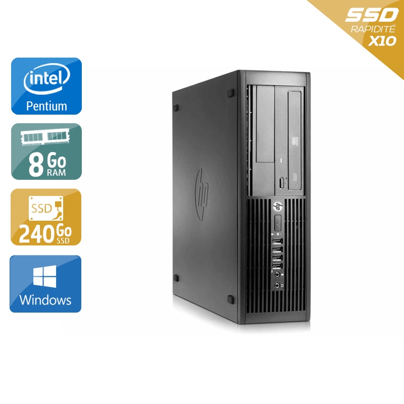 HP Compaq Pro 4300 SFF Pentium G Dual Core - 8Go RAM 240Go SSD Windows 10  État correctOccasion certifiée reconditionnée Bon état -  reconditionné disponible sur Kiatoo