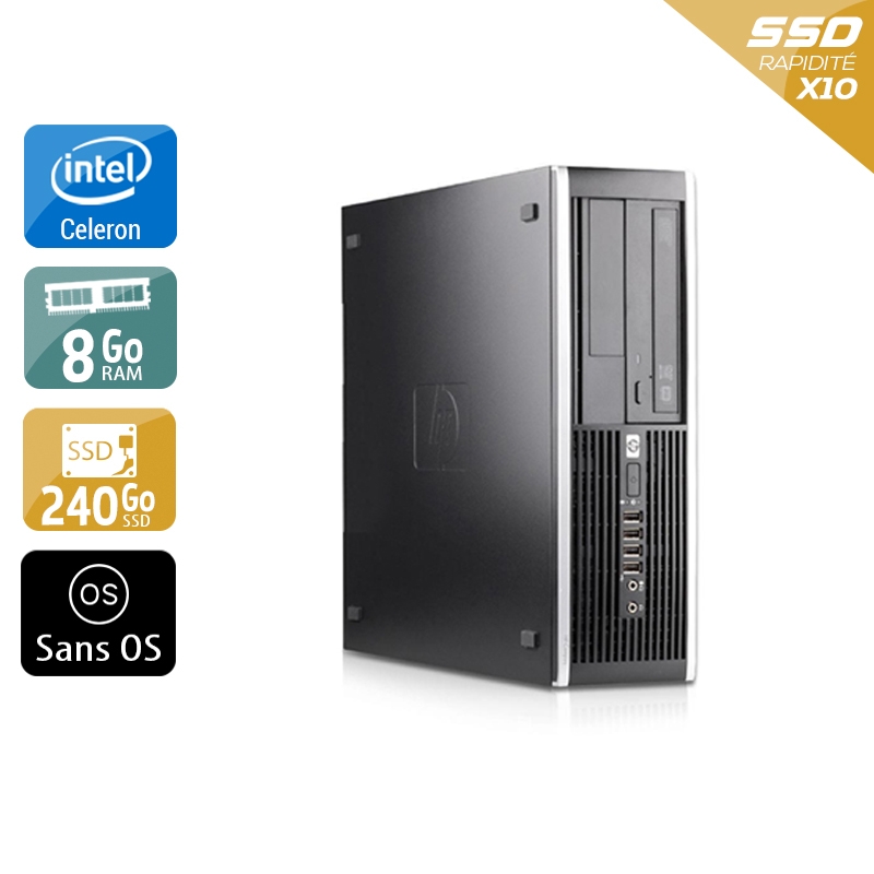 HP Compaq Pro 6000 SFF Celeron Dual Core - 8Go RAM 240Go SSD Sans OS  Très bon étatOccasion certifiée reconditionnée Bon état -  reconditionné disponible sur Kiatoo