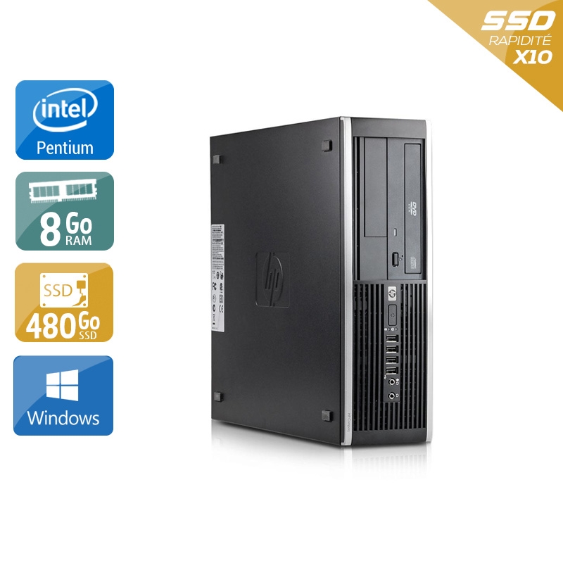 HP Compaq Elite 8300 SFF Pentium G Dual Core - 8Go RAM 480Go SSD Windows 10  Très bon étatOccasion certifiée reconditionnée Bon état -  reconditionné disponible sur Kiatoo