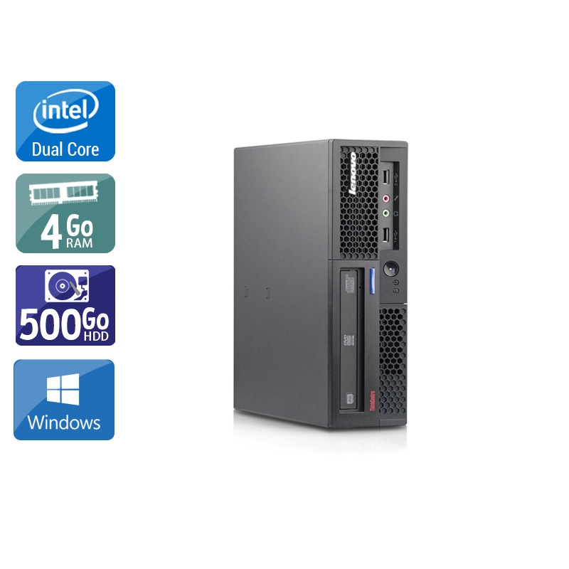 Lenovo ThinkCentre M58 USFF Dual Core - 4Go RAM 500Go HDD Windows 10  Très bon étatOccasion certifiée reconditionnée Bon état -  reconditionné disponible sur Kiatoo
