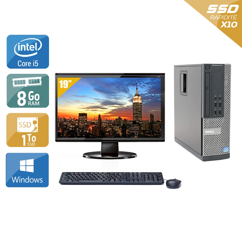 Dell Optiplex 790 SFF i5 + Écran - 19'' 8Go RAM 1To SSD Windows 10  Bon étatOccasion certifiée reconditionnée Bon état -  reconditionné disponible sur Kiatoo