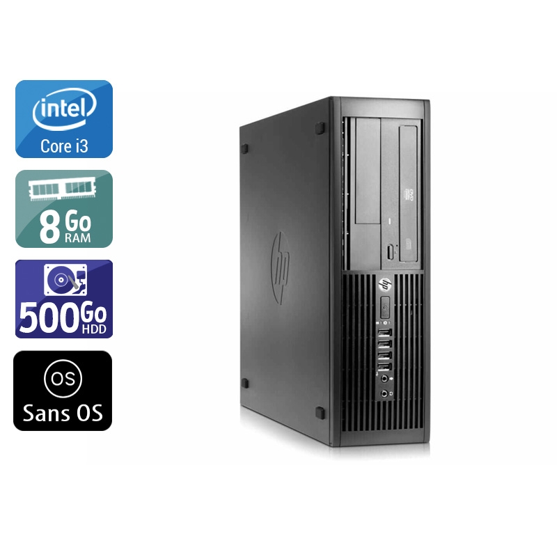 HP Compaq Pro 4300 SFF i3 - 8Go RAM 500Go HDD Sans OS  État correctOccasion certifiée reconditionnée Bon état -  reconditionné disponible sur Kiatoo
