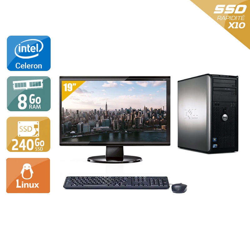 Acheter Dell Optiplex 780 Tower Celeron Dual Core + Écran - 19'' 8Go RAM 240Go SSD Linux Bon étatOccasion certifiée reconditionnée Bon état - 224,17 € Dell Optiplex 780 Tower Celeron Dual Core + Écran - 19'' 8Go RAM 240Go SSD Linux Bon étatOccasion certifiée reconditionnée Bon état - reconditionné disponible sur Kiatoo