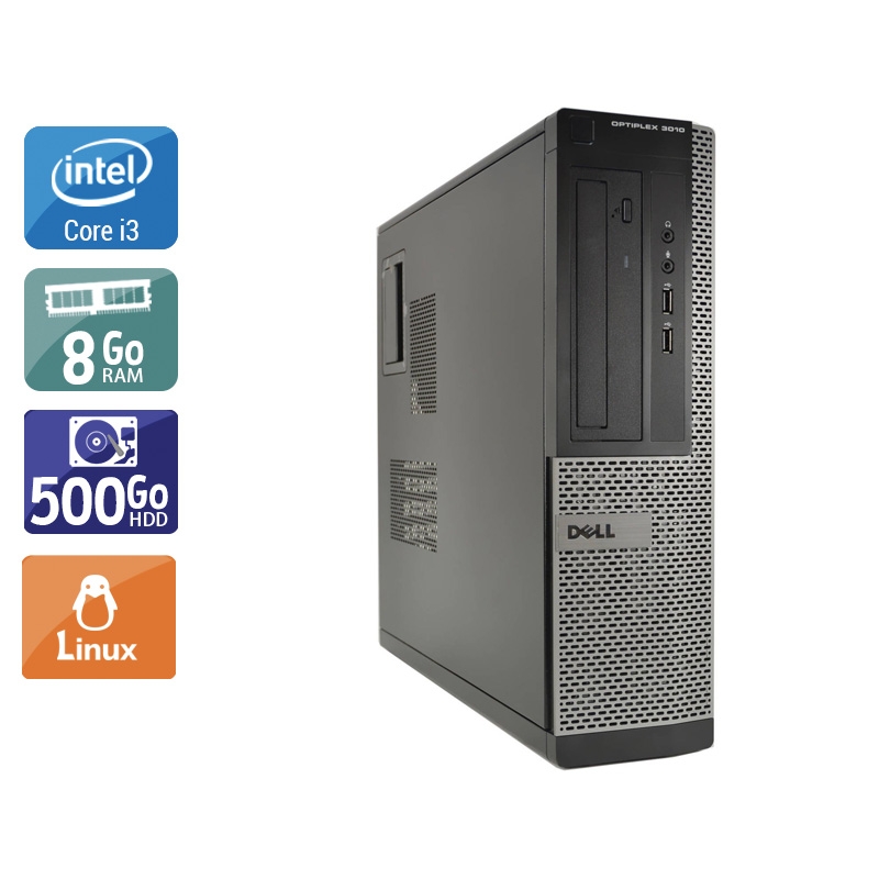 Dell Optiplex 3010 Desktop i3 - 8Go RAM 500Go HDD Linux  Très bon étatOccasion certifiée reconditionnée Bon état -  reconditionné disponible sur Kiatoo