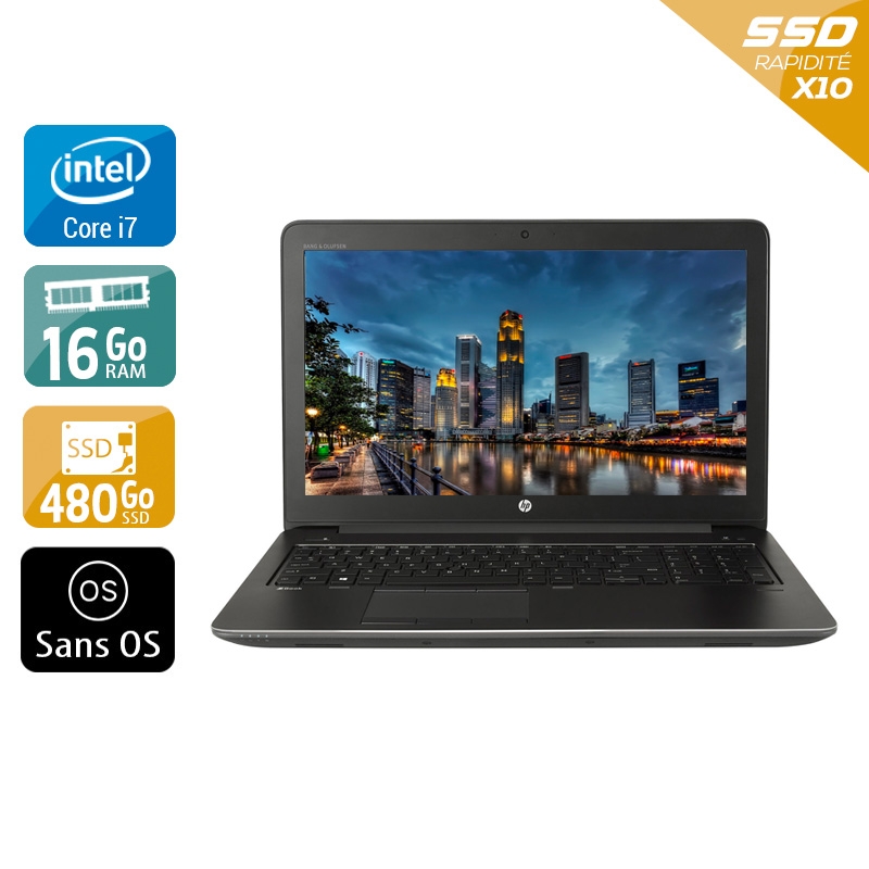 HP ZBook 15 G3 15,6'' i7 Gen 6  - 16Go RAM 480Go SSD Sans OS  État correctOccasion certifiée reconditionnée Bon état -  reconditionné disponible sur Kiatoo