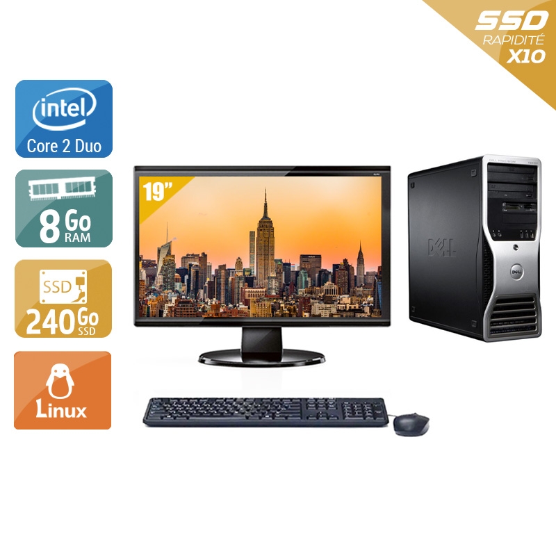 Dell Precision 390 Tower Core 2 Duo + Écran - 19'' 8Go RAM 240Go SSD Linux  Bon étatOccasion certifiée reconditionnée Bon état -  reconditionné disponible sur Kiatoo