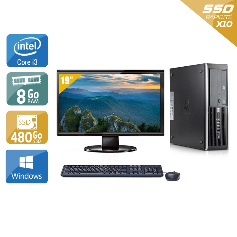 Acheter HP Compaq Elite 8100 SFF i3 + Écran - 19'' 8Go RAM 480Go SSD Windows 10 Bon étatOccasion certifiée reconditionnée Bon état - 265,83 € HP Compaq Elite 8100 SFF i3 + Écran - 19'' 8Go RAM 480Go SSD Windows 10 Bon étatOccasion certifiée reconditionnée Bon état - reconditionné disponible sur Kiatoo