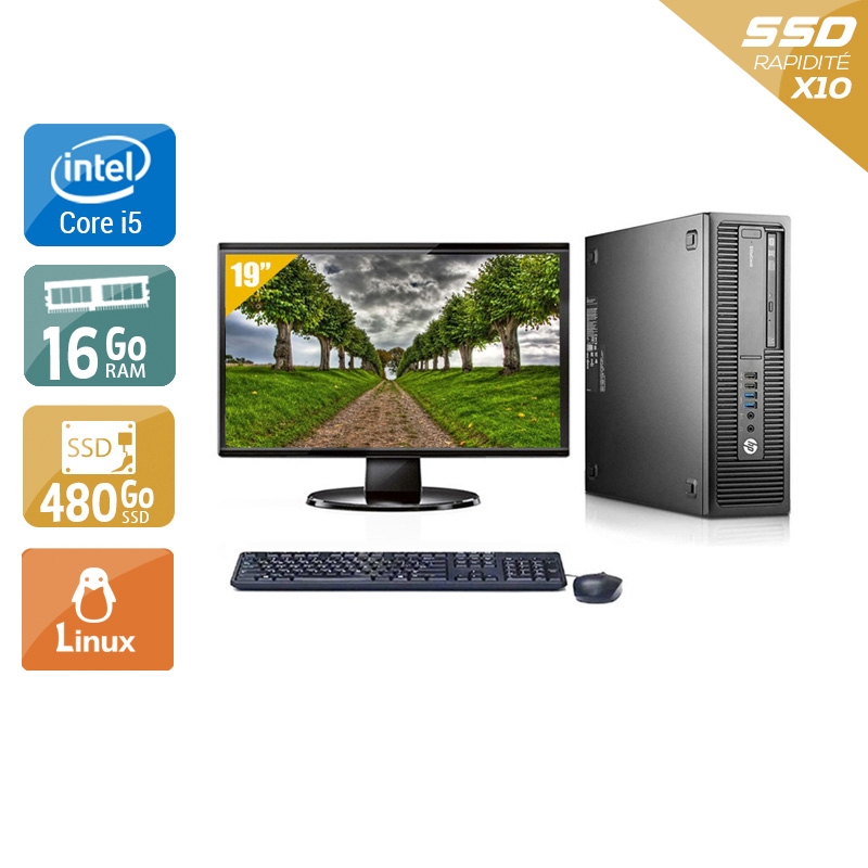 Acheter HP EliteDesk 800 G1 SFF i5 + Écran - 19'' 16Go RAM 480Go SSD Linux Très bon étatOccasion certifiée reconditionnée Bon état - 340,84 € HP EliteDesk 800 G1 SFF i5 + Écran - 19'' 16Go RAM 480Go SSD Linux Très bon étatOccasion certifiée reconditionnée Bon état - reconditionné disponible sur Kiatoo