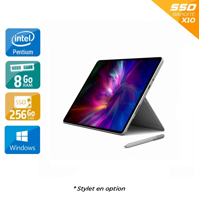 Acheter Microsoft Surface Go 1825 10'' Pentium Gold 8Go RAM 256Go SSD Windows 10 Bon étatOccasion certifiée reconditionnée Bon état - 274,17 € Microsoft Surface Go 1825 10'' Pentium Gold 8Go RAM 256Go SSD Windows 10 Bon étatOccasion certifiée reconditionnée Bon état - reconditionné disponible sur Kiatoo