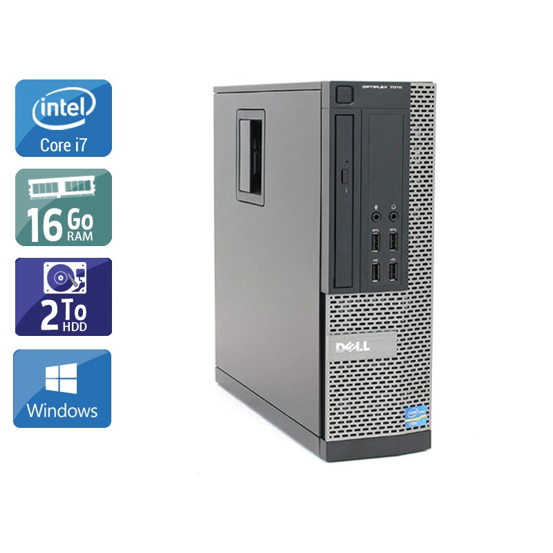 Dell Optiplex 7010 SFF i7 - 16Go RAM 2To HDD Windows 10  Bon étatOccasion certifiée reconditionnée Bon état -  reconditionné disponible sur Kiatoo