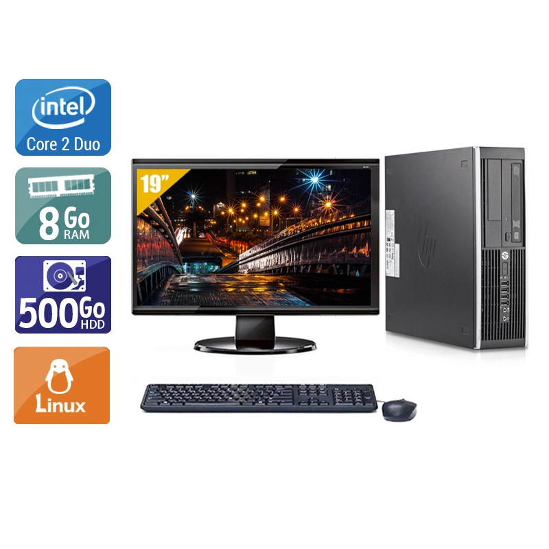 HP Compaq Elite 8200 SFF Core 2 Duo + Écran - 19'' 8Go RAM 500Go HDD Linux  Bon étatOccasion certifiée reconditionnée Bon état -  reconditionné disponible sur Kiatoo