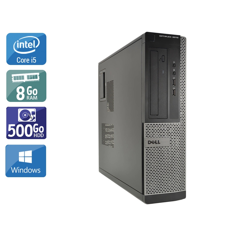 Dell Optiplex 3010 Desktop i5 - 8Go RAM 500Go HDD Windows 10  Bon étatOccasion certifiée reconditionnée Bon état -  reconditionné disponible sur Kiatoo