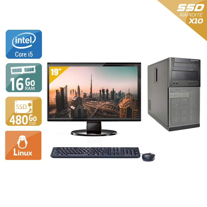 Acheter Dell Optiplex 790 Tower i5 + Écran - 19'' 16Go RAM 480Go SSD Linux Bon étatOccasion certifiée reconditionnée Bon état - 299,17 € Dell Optiplex 790 Tower i5 + Écran - 19'' 16Go RAM 480Go SSD Linux Bon étatOccasion certifiée reconditionnée Bon état - reconditionné disponible sur Kiatoo
