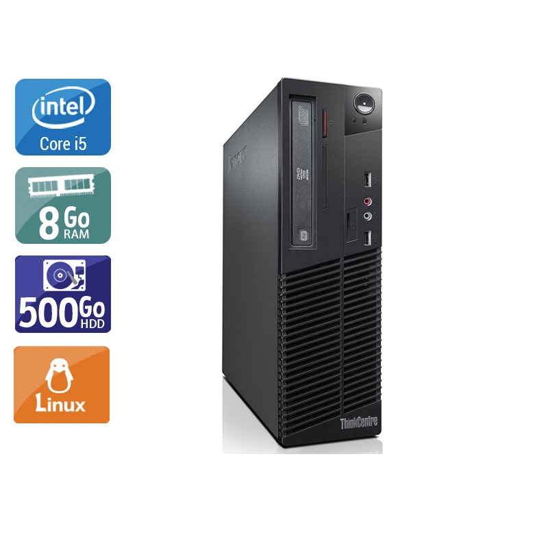 Lenovo ThinkCentre M73 SFF i5 - 8Go RAM 500Go HDD Linux  Très bon étatOccasion certifiée reconditionnée Bon état -  reconditionné disponible sur Kiatoo