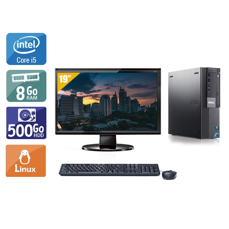 Dell Optiplex 980 SFF i5 + Écran - 19'' 8Go RAM 500Go HDD Linux  Bon étatOccasion certifiée reconditionnée Bon état -  reconditionné disponible sur Kiatoo