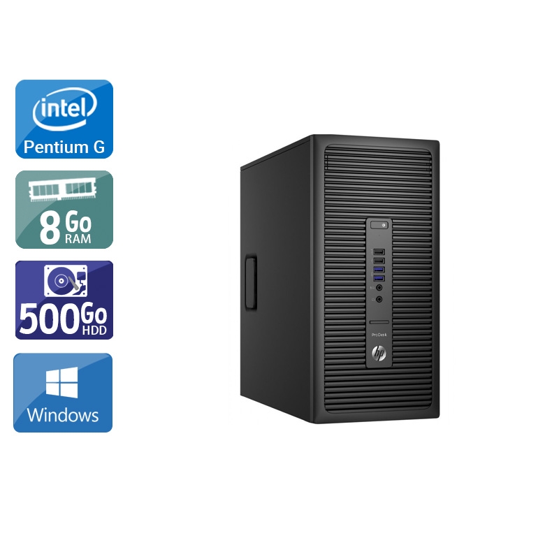Acheter HP ProDesk 600 G2 Tower Pentium G Dual Core Gen 6 - 8Go RAM 500Go HDD Windows 10 État correctOccasion certifiée reconditionnée Bon état - 165,83 € HP ProDesk 600 G2 Tower Pentium G Dual Core Gen 6 - 8Go RAM 500Go HDD Windows 10 État correctOccasion certifiée reconditionnée Bon état - reconditionné disponible sur Kiatoo