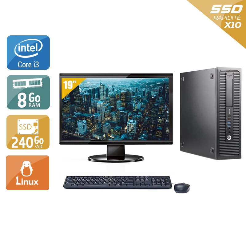 Acheter HP ProDesk 600 G2 SFF i3 Gen 6 + Écran - 19'' 8Go RAM 240Go SSD Linux Bon étatOccasion certifiée reconditionnée Bon état - 224,17 € HP ProDesk 600 G2 SFF i3 Gen 6 + Écran - 19'' 8Go RAM 240Go SSD Linux Bon étatOccasion certifiée reconditionnée Bon état - reconditionné disponible sur Kiatoo