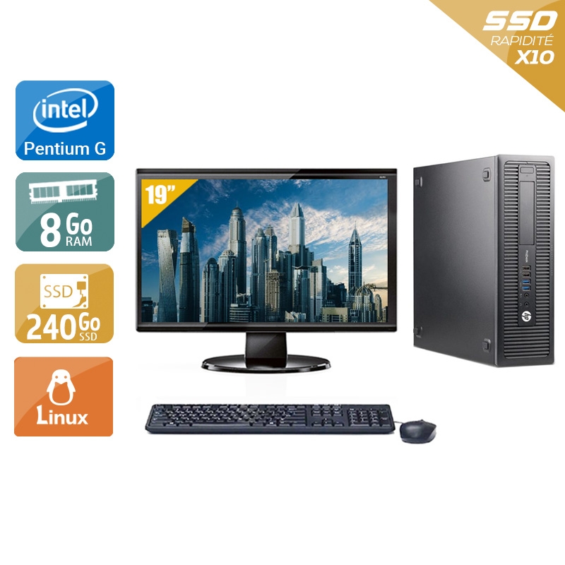 Acheter HP ProDesk 600 G2 SFF Pentium G Dual Core Gen 6 + Écran - 19'' 8Go RAM 240Go SSD Linux Très bon étatOccasion certifiée reconditionnée Bon état - 265,84 € HP ProDesk 600 G2 SFF Pentium G Dual Core Gen 6 + Écran - 19'' 8Go RAM 240Go SSD Linux Très bon étatOccasion certifiée reconditionnée Bon état - reconditionné disponible sur Kiatoo