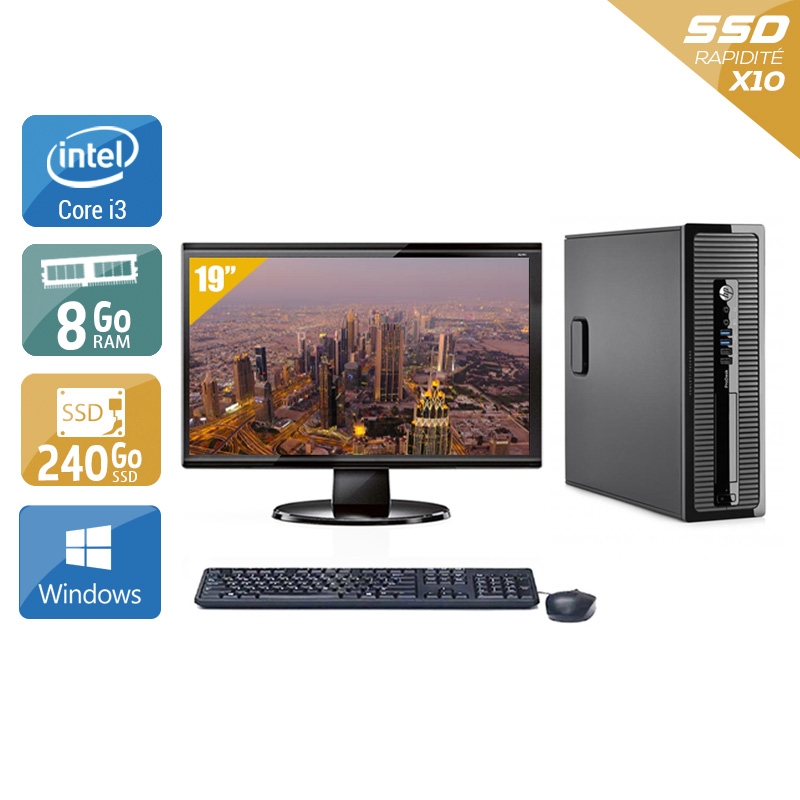 Acheter HP ProDesk 400 G2 SFF i3 + Écran - 19'' 8Go RAM 240Go SSD Windows 10 Très bon étatOccasion certifiée reconditionnée Bon état - 265,84 € HP ProDesk 400 G2 SFF i3 + Écran - 19'' 8Go RAM 240Go SSD Windows 10 Très bon étatOccasion certifiée reconditionnée Bon état - reconditionné disponible sur Kiatoo