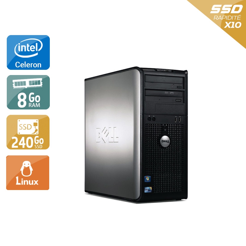 Acheter Dell Optiplex 780 Tower Celeron Dual Core - 8Go RAM 240Go SSD Linux Bon étatOccasion certifiée reconditionnée Bon état - 190,83 € Dell Optiplex 780 Tower Celeron Dual Core - 8Go RAM 240Go SSD Linux Bon étatOccasion certifiée reconditionnée Bon état - reconditionné disponible sur Kiatoo