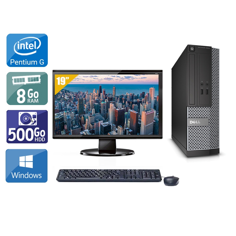 Dell Optiplex 3010 SFF Pentium G Dual Core + Écran - 19'' 8Go RAM 500Go HDD Windows 10  Bon étatOccasion certifiée reconditionnée Bon état -  reconditionné disponible sur Kiatoo