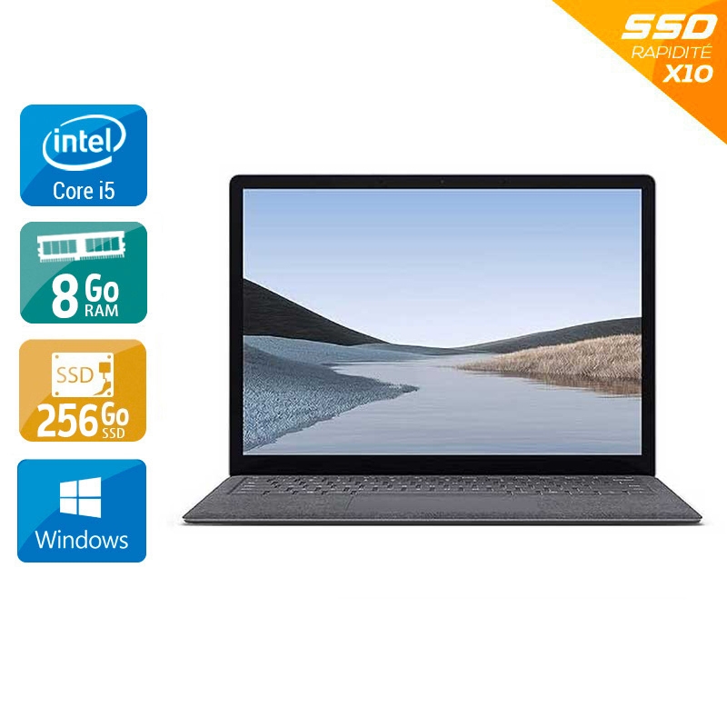Microsoft Surface Laptop 3 13,5'' i5 10th 8Go RAM 256Go SSD Windows 11 ⭐ Premium - Garantie 3 ans incluse Bon état -  reconditionné disponible sur Kiatoo