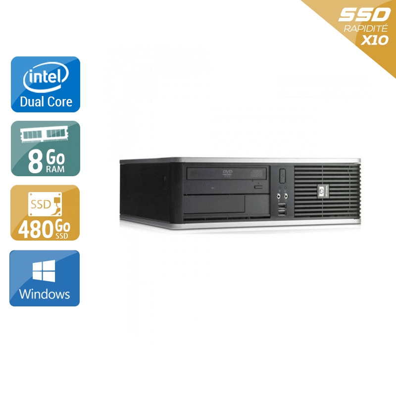 Acheter HP Compaq dc7900 SFF Dual Core - 8Go RAM 480Go SSD Windows 10 Bon étatOccasion certifiée reconditionnée Bon état - 232,50 € HP Compaq dc7900 SFF Dual Core - 8Go RAM 480Go SSD Windows 10 Bon étatOccasion certifiée reconditionnée Bon état - reconditionné disponible sur Kiatoo