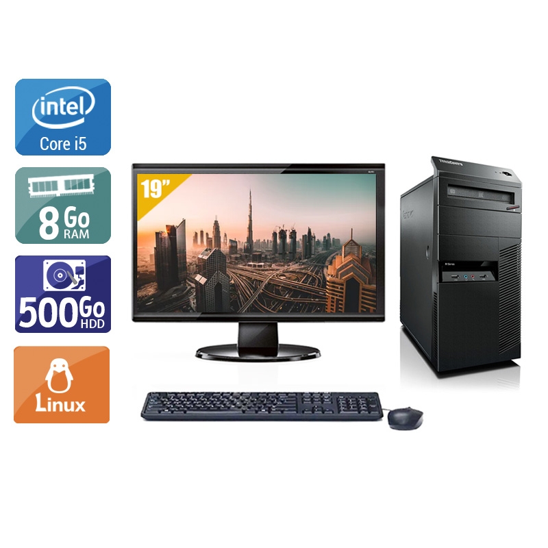 Acheter Lenovo ThinkCentre M90 Tower i5 + Écran - 19'' 8Go RAM 500Go HDD Linux Bon étatOccasion certifiée reconditionnée Bon état - 224,17 € Lenovo ThinkCentre M90 Tower i5 + Écran - 19'' 8Go RAM 500Go HDD Linux Bon étatOccasion certifiée reconditionnée Bon état - reconditionné disponible sur Kiatoo
